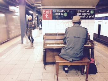 This guy in the train station taking us back to SuperMario 2!